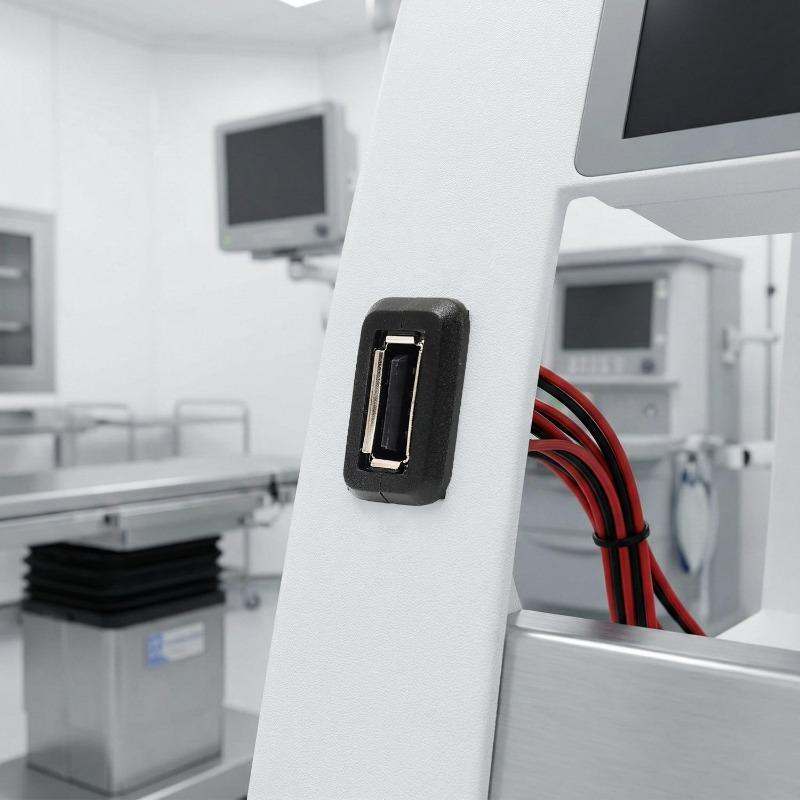 Panel Mount USB 2.0 Female Socket Wire Harness Solder Type USB 2.0 Charging Port Connector for Car Truck Security Camera