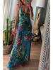2023 European & American Sexy Print Spaghetti Strap Vacation Dress for Women