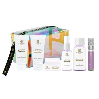 Coffret Cadeau Premium London 6 pour Femmes, 1 Brume Visage + 1 Lait Corporel + 1 Gel Douche+ 1 Crème Yaourt Corporel + 1 Gommage Corporel + 1 Parfum EDP