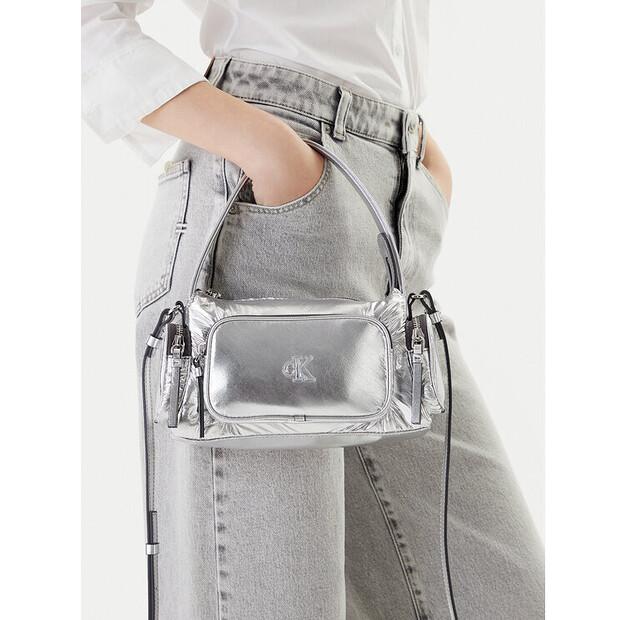Сумка Calvin Klein Pocket Silver Nylon Small Bag One Size