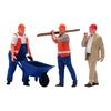 1/64 Scale Miniature Figures Model,Construction Building Workers,Painted,Simulation,Diorama,Worker Figure for Miniature Scene