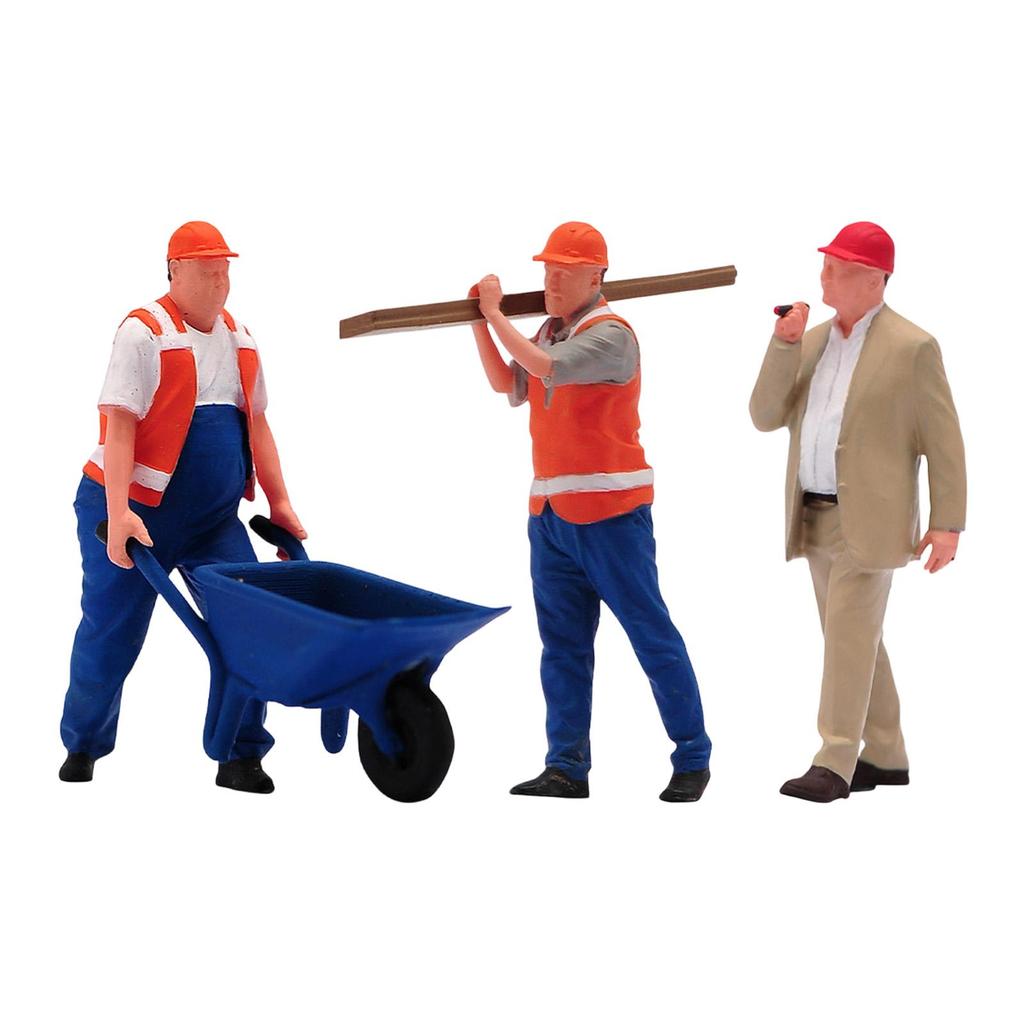 1/64 Scale Miniature Figures Model,Construction Building Workers,Painted,Simulation,Diorama,Worker Figure for Miniature Scene