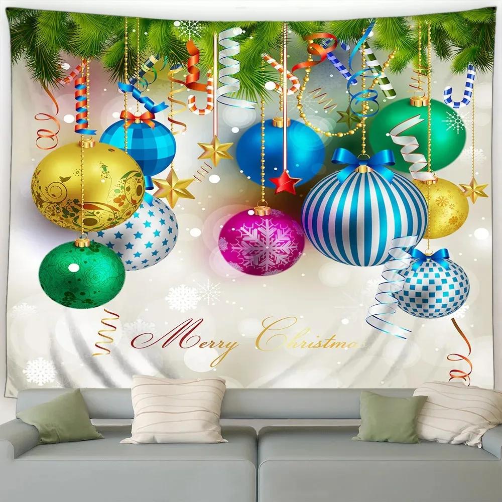 Christmas Cute Snowman Christmas Tree Tapestry Bedroom Living Room Home Christmas Decoration Tapestry