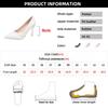 Fashion Fashion Patchwork Stiletto Heel Pumps Women Sexy Pointed Toe Wedding Part Shoes Woman Plus Size 43 Solid Color High Heels Ladies
