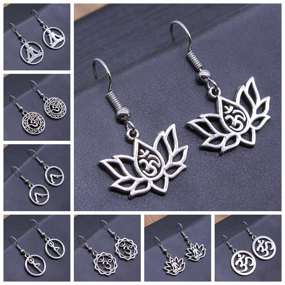 Om Sign Yoga Symbool Oorbel Yoga Om Symbool Zen Boeddhisme Glazen Oorbellen Voor Vrouwen Sieraden