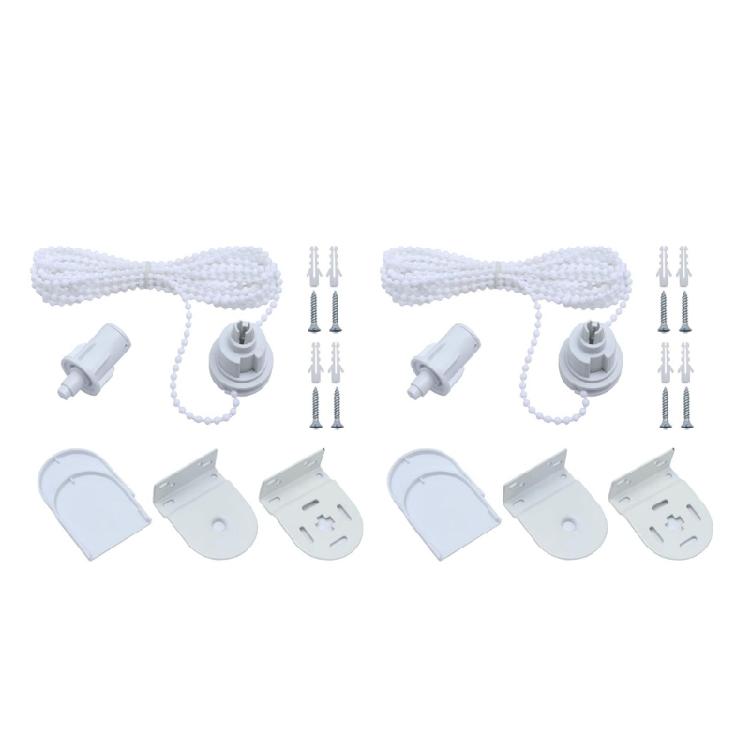 32mm Roller Blind Fittings Set Plastic Brackets Beaded Chain Rolling Curtain Shade Replacement Repair Kits with Screws