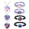 Kpop Demon Hunters Bracelets + Necklace Jewelry Set 2pcs Female Fashion Necklace Chain Pendants Accessories Girl Party Gift Toy