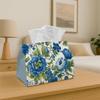 1pc Tissue Box Holder In a Blue And White Floral Design - A Versatile Napkin Dispenser Suitable for Home Gatherings, Car Decoration - A Stylish Organi