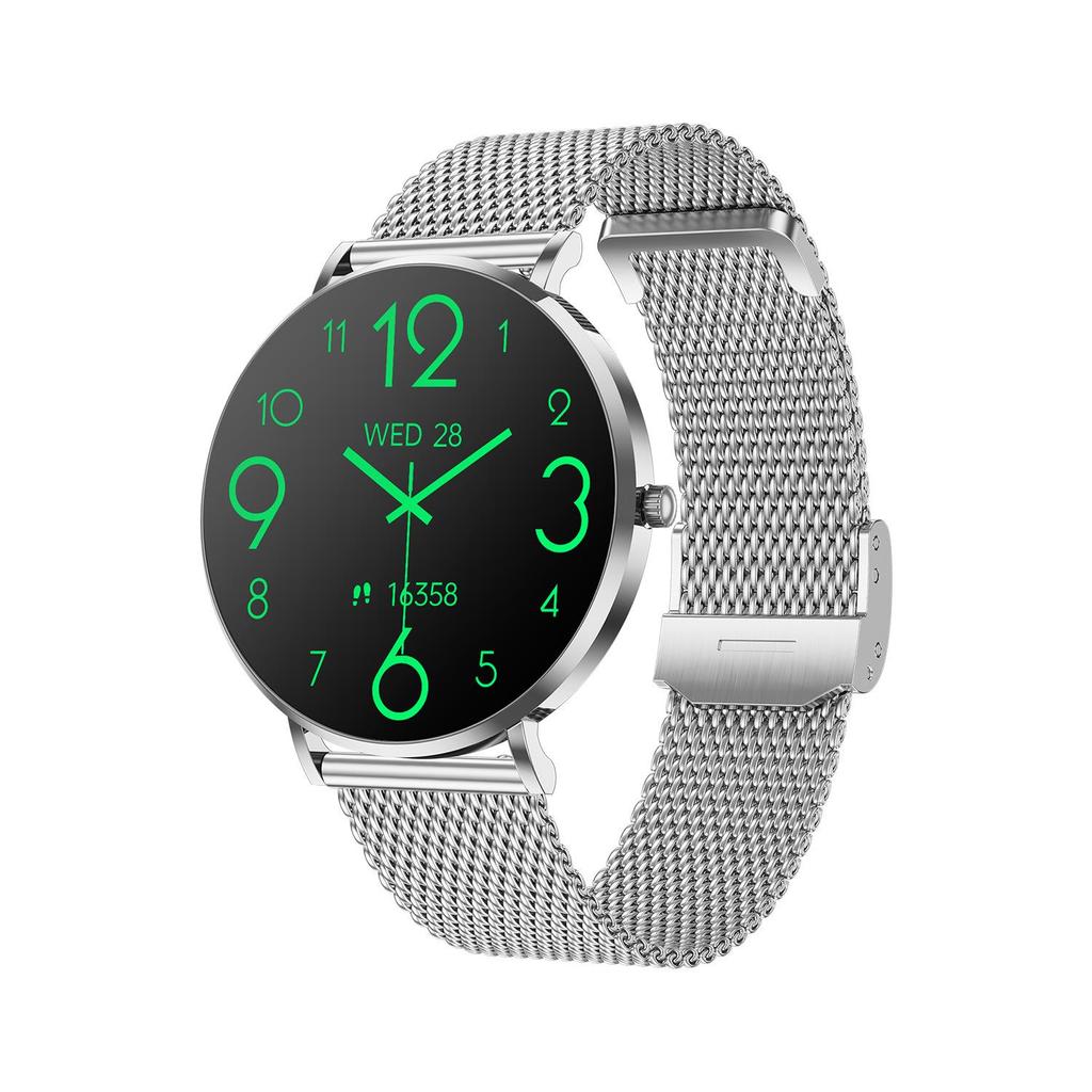 T8 Pro Ultra-Thin Smartwatch: 1.36” AMOLED, Always-On Display, Bluetooth Calls, Heart Rate & Blood Pressure Monitor for Women