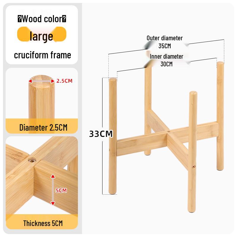 Cross-Shaped Floor Flower Stand - Succulent & Bonsai Display Rack for Living Room or Balcony