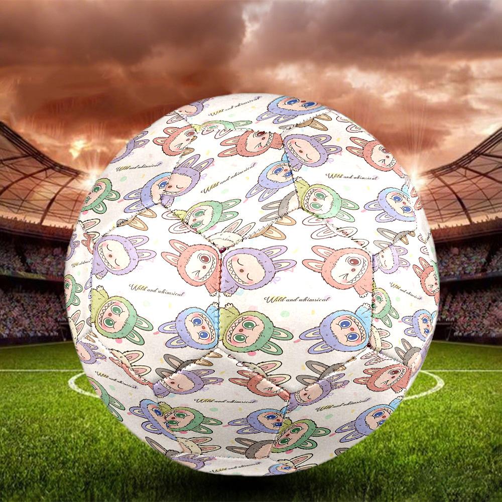 Labubu Print Size 5 Soccer Ball, Standard Match Football for Sports Game and Team Practice, Ideal Gift for Soccer Fans