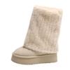 Mid-calf Snow Boots for Women, New Plush Style, Thick Sole, Anti-slip, Cotton Shoes