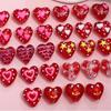 TX76 20mmx19mm 2pcs Cute Glass Petite Heart Beads DIY Straight Hole Exquisite Making Heart Love Red Handmade Bracelet Material