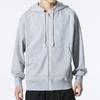 Nike Solid Color Print Logo Zip Hoodie Running Fitness Jacket Men Jackets Gray DQ5817-063