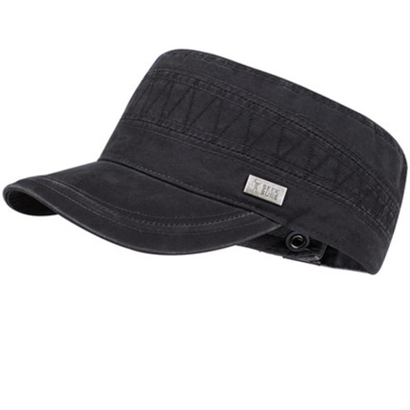 

Hat men s summer trendy baseball cap cap cap winter outdoor visor casual spring and autumn flat top hat Adjustable темно-серого