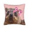 Pillow Cover Cute rock hyrax wearing bow  Kawaii Pillow Case For Living Room Chair Pillowcases