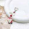 Flocking Santa Clauses Christmas Keychain Star Bowknot Pendant Portable Stocking Stuffers for Kids and Adults Daily Use