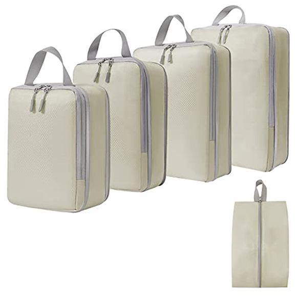 Compressible Travel Storage Bag Set: Large Capacity Suitcase Organizers & Digital Accessories