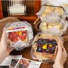 10pcs Simple Plastic Cake Takeout Box Transparent with Lids Cake Packing Box Disposable Dessert Boxes Tiramisu