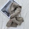 Fashion Cashmere Scarf Winter Warm Thick Comfortable Velvet Convenient Scarf Outdoor Keep Warm Solid Color Simple Scarf