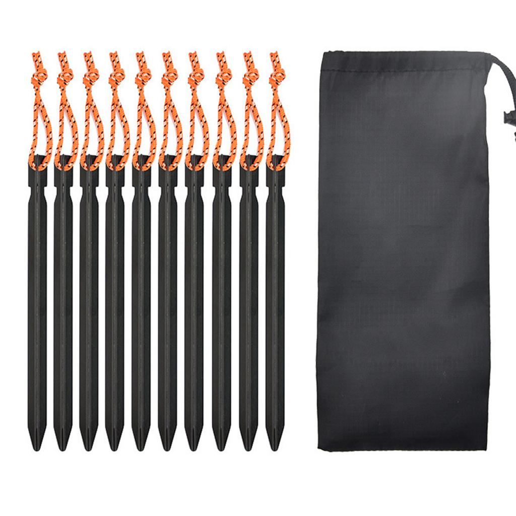 10Pcs Canopys Stake Aluminiums Alloys Tent Peg Yard Lawn Peg Outdoor Camping Stake for Fixings Tent Tarps Awnings Pad