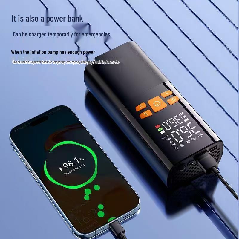 Portable Mini Wireless Car Tire Inflator with Digital Display