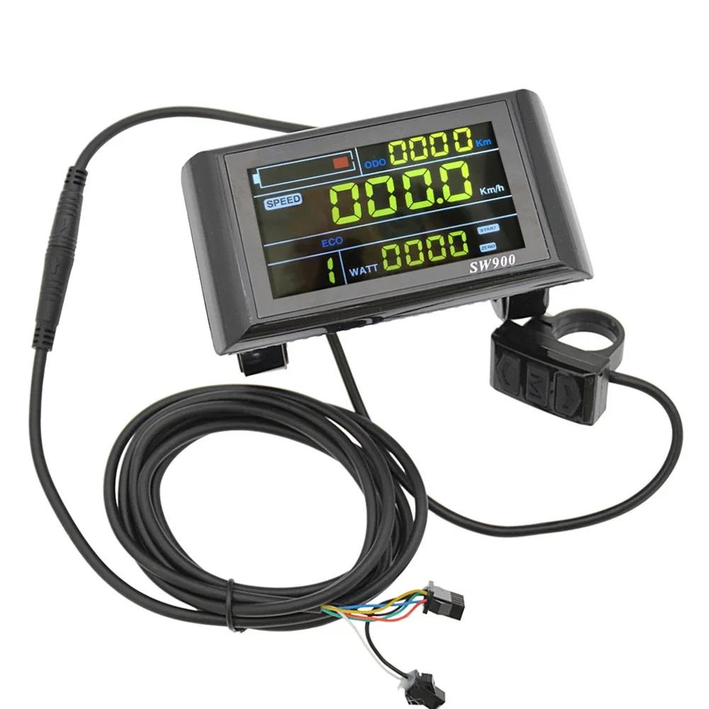 E-Bike SW900 LCD Colorful Display Control Panel 24-60V Electric Bicycle Scooter Riding Speed Time Power Charge Bike Display