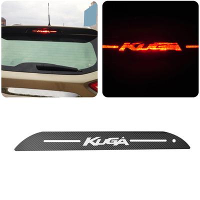 Adesivo decorativo de fibra de carbono para lâmpada de freio de luz de freio para Ford Kuga Escape