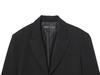 European Autumn 2025 Women's Black Ruffled Cropped Suit 21152