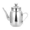 Stainless Steel Oil & Vinegar Pot with Lid for Kitchen & Restaurant Use