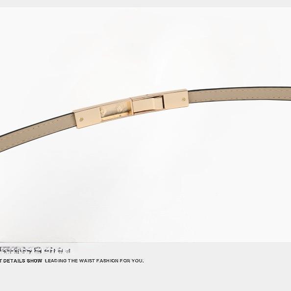 Cinturón de cuero genuino de moda para mujer, cinturón de diseñador con hebilla dorada ajustable, cinturón decorativo para pantalones vaqueros y vestidos.