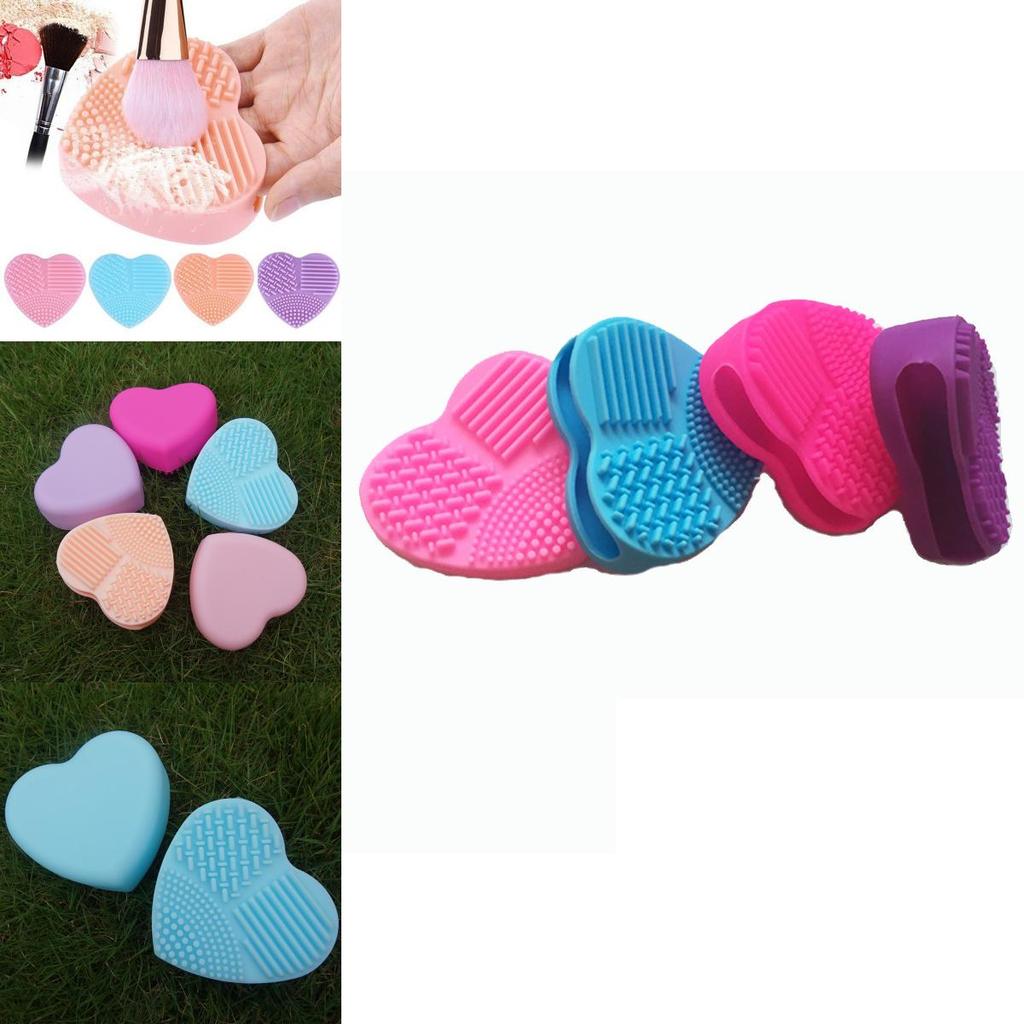 Classic Silicone Heart Make Up Brush Cleaner Pad Perfect For All Your Needs