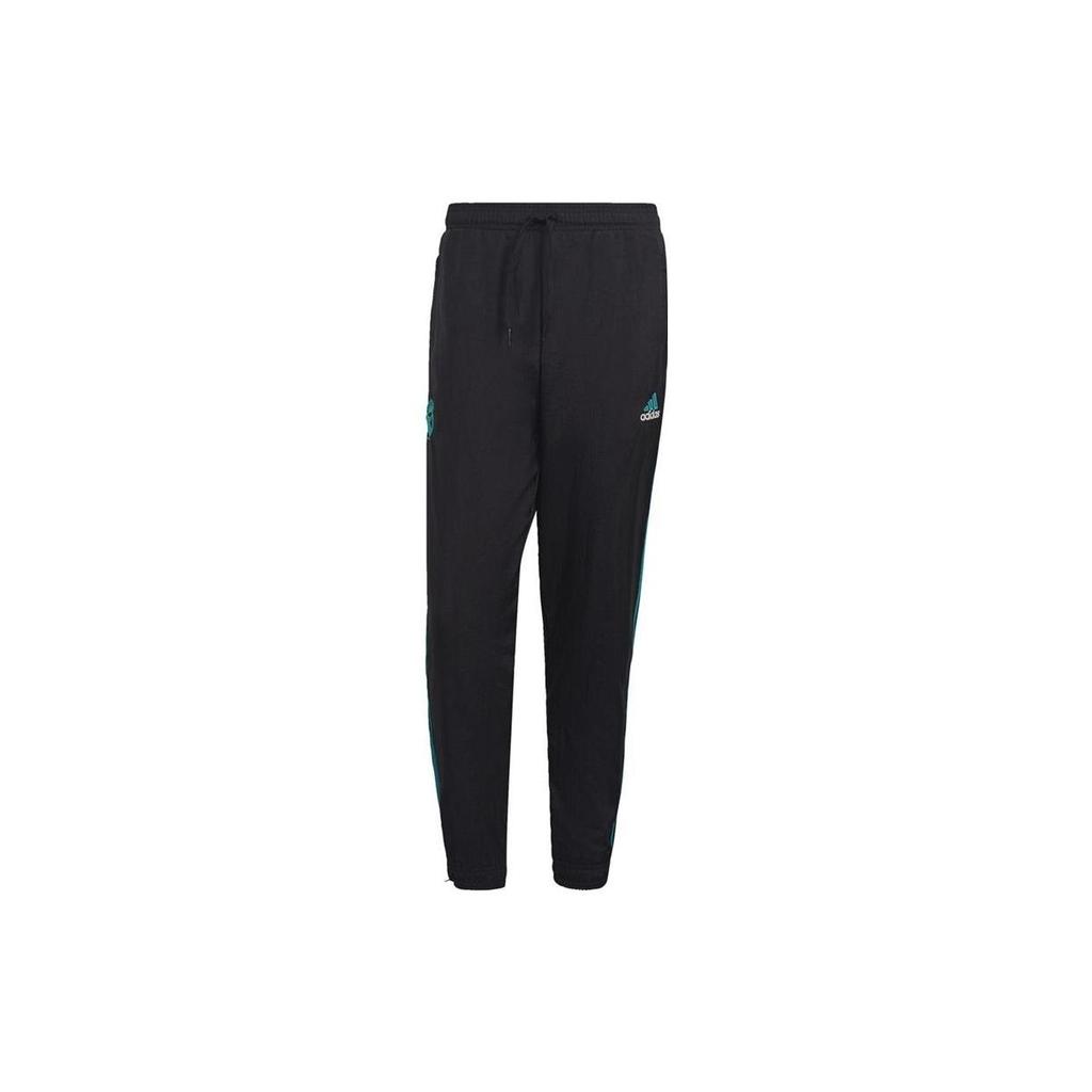 adidas Real Madrid Icon Woven Pants Black Blast Emerald GR4250