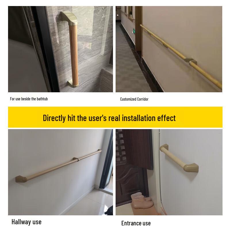 Solid Wood Bathroom Safety Grab Bar