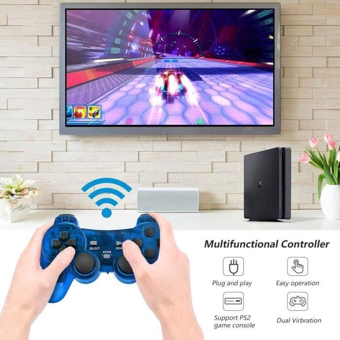 Controller Wireless - Achort - PS2 - Vibrație Dublă - 2 Bucăți - Ergonomic