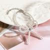 Handmade Butterfly Pendant Jewelry Set Imitation Pearls Beaded Bow Knot Necklace Earrings Bracelet Elegant Accessory