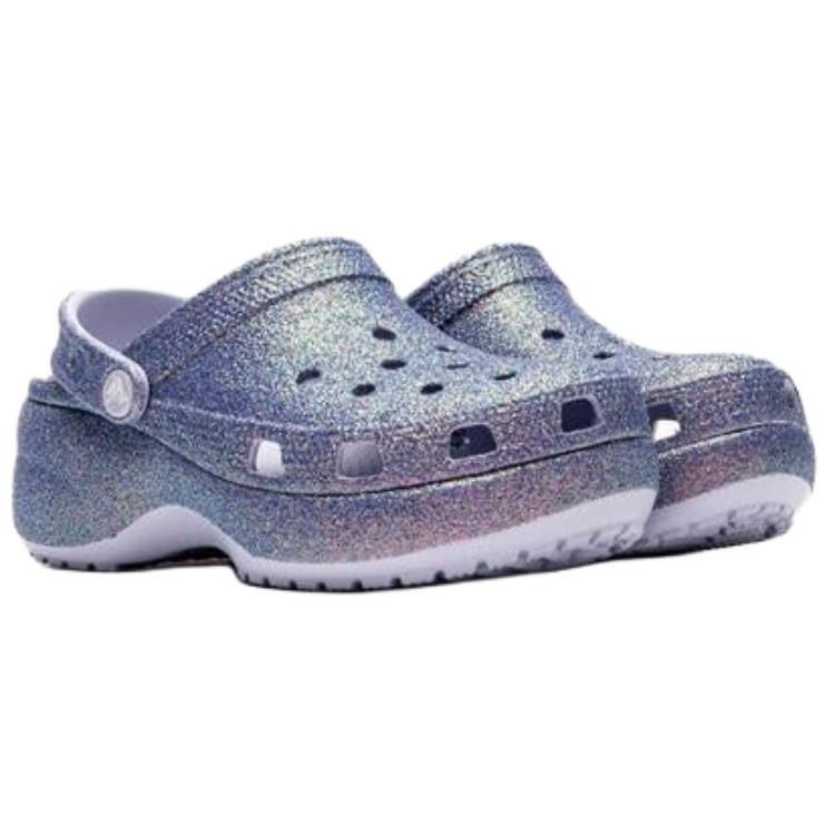 Crocs Platform Irid Glitter Clog Casual Fashion Women Clogs Purple 211024-5BR