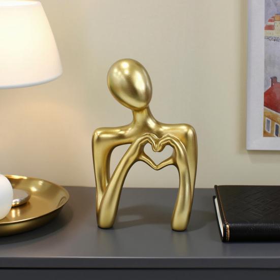 Abstraktní socha muže Severská láska Horké gesto Mužská figurka Socha Obývací pokoj Ložnice Kancelář Dekorace Ozdoba