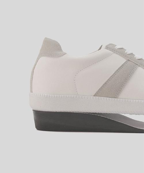 [OKEYPLACE] 5.5cm Hidden Heel Original Entry-Level German Army Sneakers White OKPL-55SN101