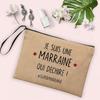 Best Godmother In World Print Cosmetic Bag Women Neceser Makeup Bag Linen Zipper Pouch Travel Toiletry Organizer Godmother Gifts