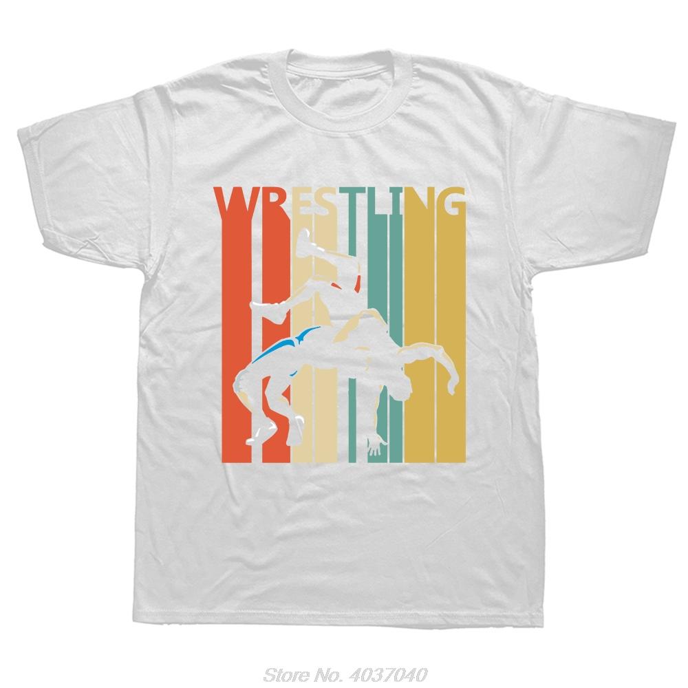 Vintage Wrestling Gift Classic Funny Gift T-Shirt Students Wrestler Cotton Holiday T Shirt Hip Hop Streetwear Summer Men Tshirt