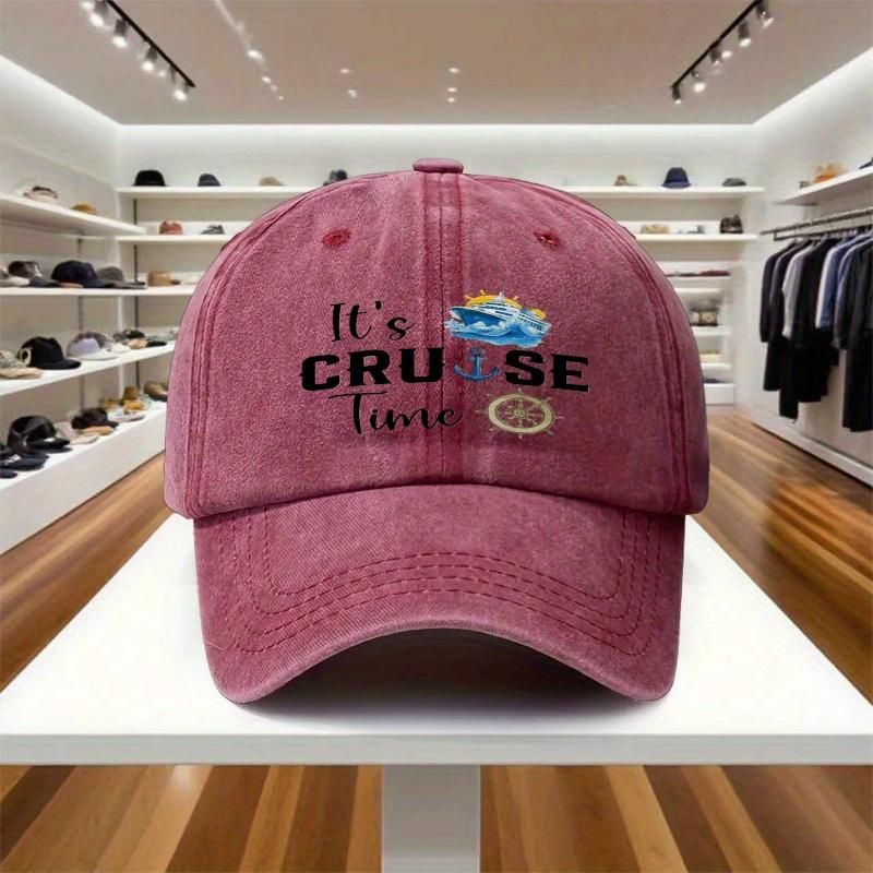 pc CRUISE Time Adjustable Unisex Baseball Cap Cruise VacationThemed Print Lightweight for men Women Cruise Ship Design 23 22 12