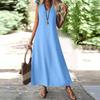 Women's Sleeveless V-Neck Long Maxi Dress
