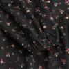 QICED Women's Ruffled Mini Floral Maxi Dress Long Sleeve V-Neck Casual Dresses