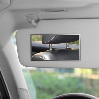 Stainless Steel Car Makeup Mirror Self-adhesive Auto Vanity Mirror  Car Interior