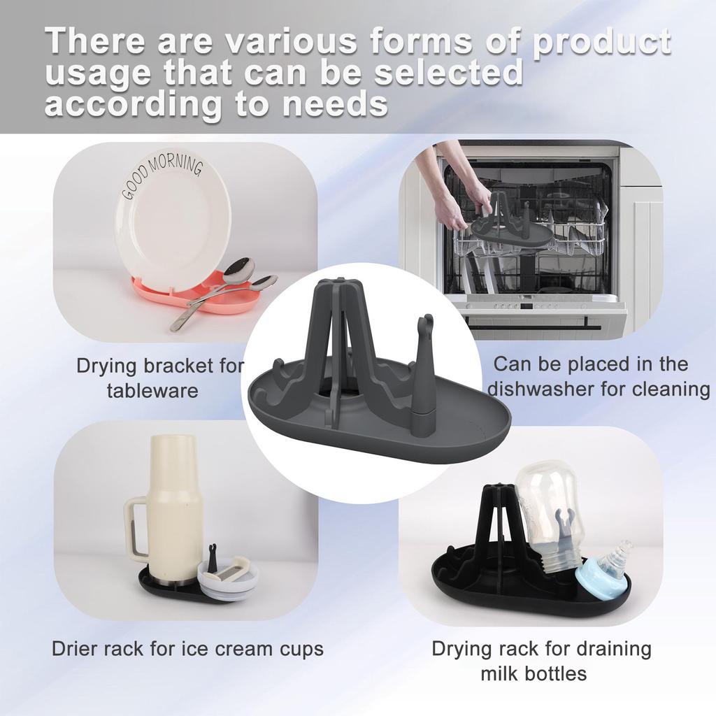 Silikonový kalíšek Excrete, Stojan na sušení, Multifunkční stojan na sušení, Příslušenství ke hrnkům, Příslušenství k stojanu na kelímky