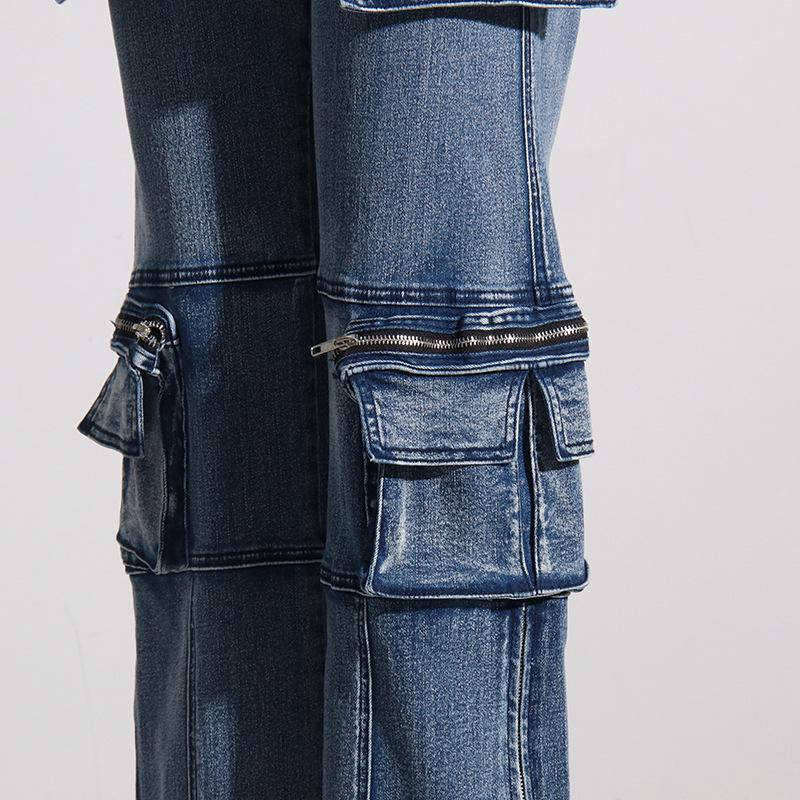 2025 Women's Japanese Retro High-Waist Patchwork Jeans