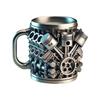 Engine V Cup V Creative Mug Resin Crafts High-end Niche Mechanical Engine Ornament