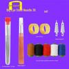 34-Piece Large-Eye Big-Nose Steel Sewing Needles Set for Clothes, Quilts, and Embroidery - Sturdy, Durable, Thin, and Long Hand Needles