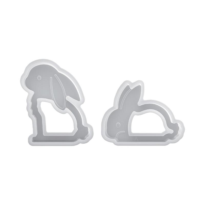 

2Pcs Silicone Rabbit Hollow Mold for DIY Artistic Candle Holders and Home Decors Crafts Multiple Craft Applications
